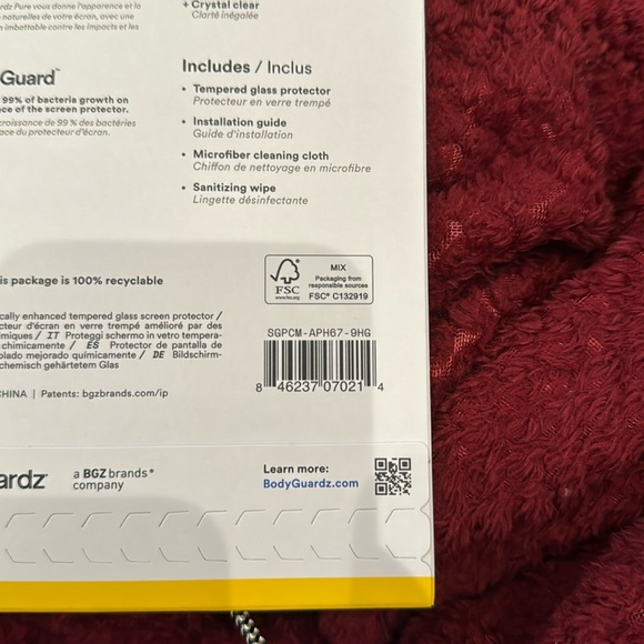 Tempered glass bodyguardz iPhone 13 Pro Max screen protector. - Picture 8 of 8